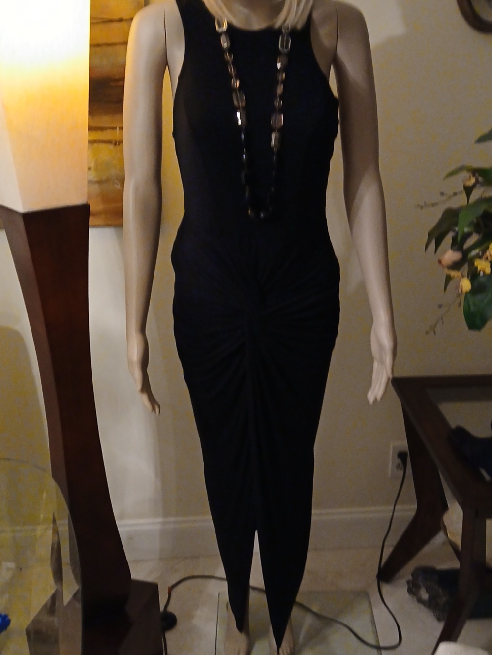 Hot & Delicious Black Ruched Tank Dress